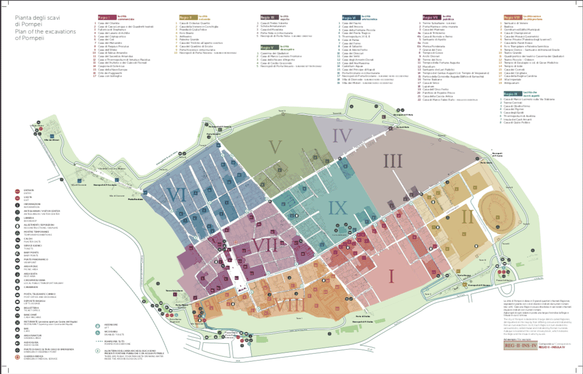 pompeia mapa Pompeia, Itália: guia para visitar as ruínas e arredores do Vesúvio