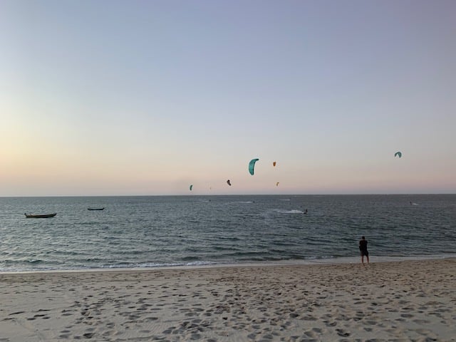 mar fim de tarde kitesurf barra grande piaui