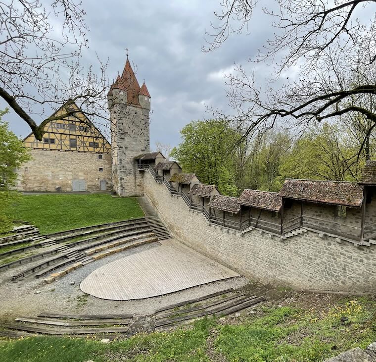 Muralhas de Rothenburgo ob Der Tauber na Alemanha